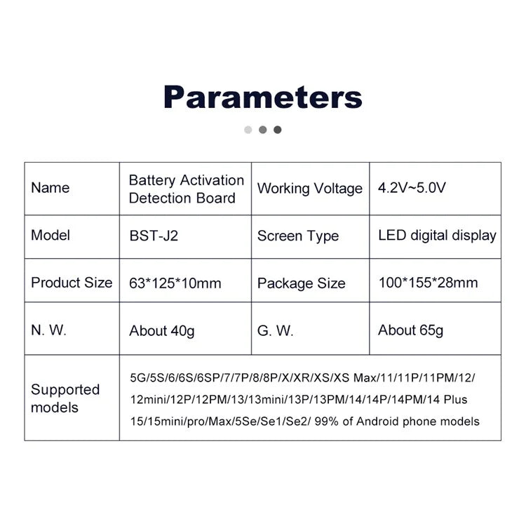 BEST BST-J2 Battery Activation Detection Board for iPhone 5-15 Series
