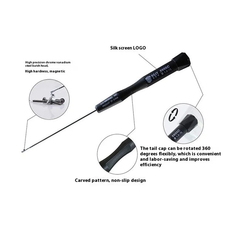 BEST BST-8800C 75mm Precision Dismantling Screwdriver for Phone, Computer Repair