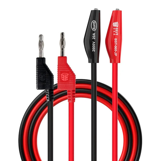 BEST BST-060-JP Stackable Banana Plug to Alligator Clip Test Leads