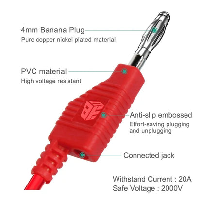 BEST BST-060-JP Stackable Banana Plug to Alligator Clip Test Leads