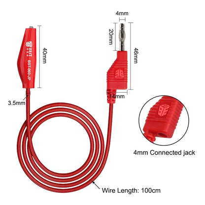 BEST BST-060-JP Stackable Banana Plug to Alligator Clip Test Leads