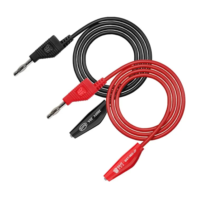 BEST BST-060-JP Stackable Banana Plug to Alligator Clip Test Leads