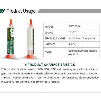 BEST BST-559A Lead-Free Insulating Soldering Paste 10CC