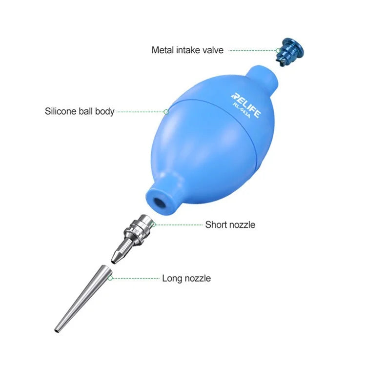 RELIFE RL-043A Dust Cleaner Air Blower Ball 2-in-1 Dust Blower for Phone Repairing Cleaning