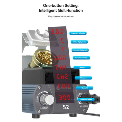 SUNSHINE S2 Precise Soldering Station Digital Display Soldering Station for C210 Soldering Iron Tips