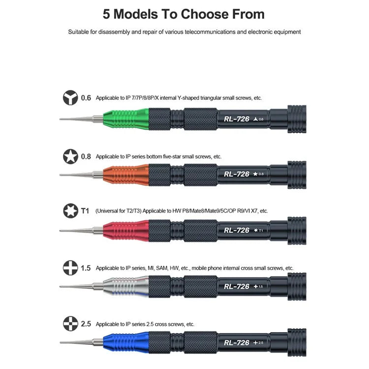 RELIFE RL-726A 3D Torque Screwdriver Set Extra Hard S2 Steel Bit Electronic Disassembly Tool