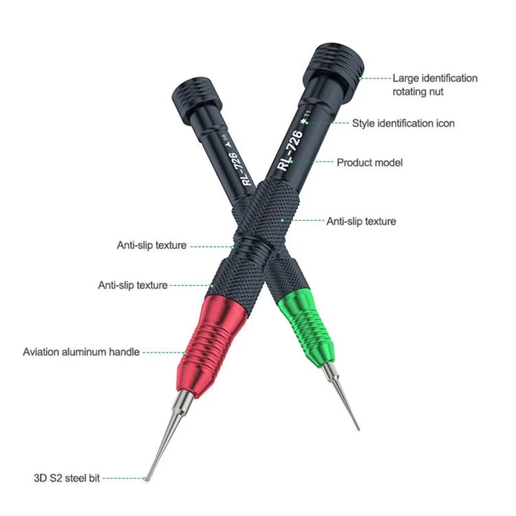 RELIFE RL-726A 3D Torque Screwdriver Set Extra Hard S2 Steel Bit Electronic Disassembly Tool