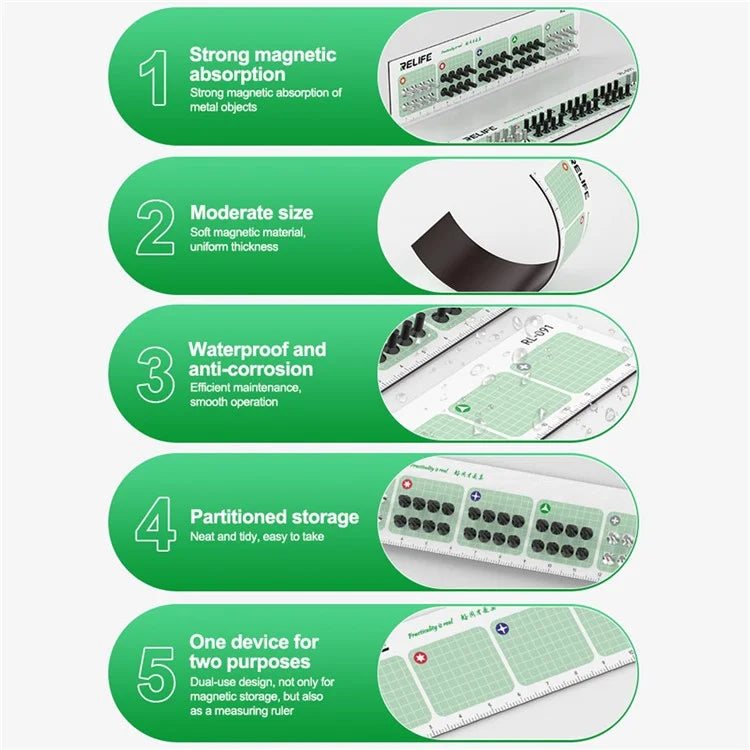 RELIFE RL-091 Magnetic Absorption Mat Screws Storage Pad