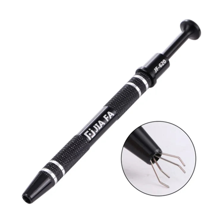JIAFA JF-620 IC Chip Grabber, Precision Alloy Steel 4-Claw Pick-Up Grabber for Chip and Component Handling
