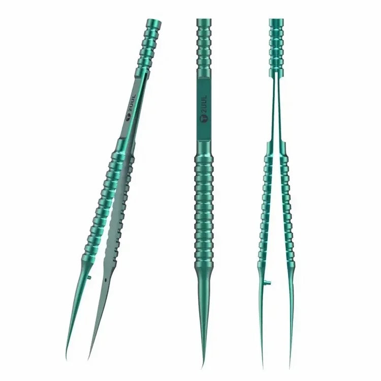 2UUL Ti01 Titanium Alloy Ultraprecise Tweezer for Precise Phone Board Repair, Blackish Green