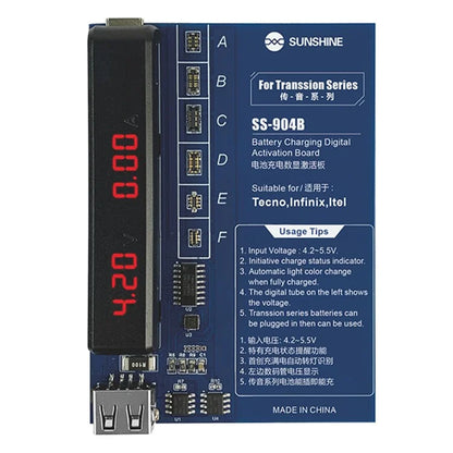 SUNSHINE SS-904B Battery Fast Charging Activation Board for Tecno / itel / Transsion Infinix Series