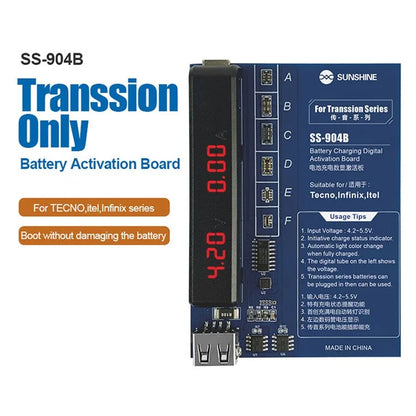 SUNSHINE SS-904B Battery Fast Charging Activation Board for Tecno / itel / Transsion Infinix Series