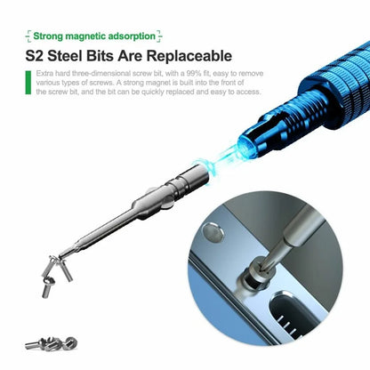 RELIFE RL-725 6-in-1 Adjustable Torque Screwdriver Phone Tablet High Precision Screwdriver Tool