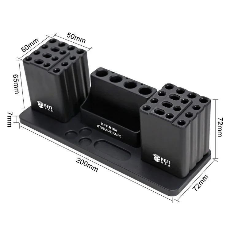 BEST BST-R16A Multifunctional Storage Box Desktop Storage Rack for Phone Repair Tools Organizer