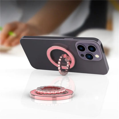 A677 Magnetic Finger Ring Kickstand Rotation Metal Phone Grip Stand