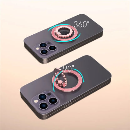 A677 Magnetic Finger Ring Kickstand Rotation Metal Phone Grip Stand