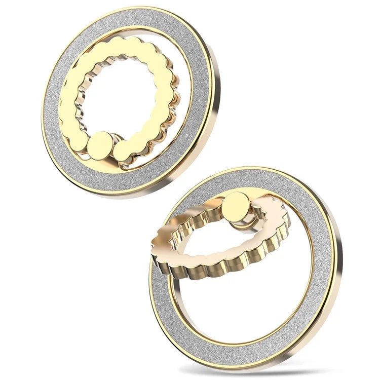 A677 Magnetic Finger Ring Kickstand Rotation Metal Phone Grip Stand