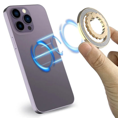A677 Magnetic Finger Ring Kickstand Rotation Metal Phone Grip Stand