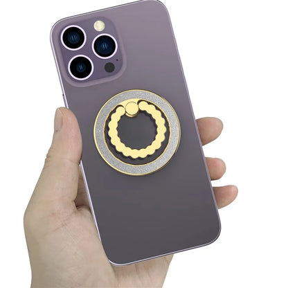 A677 Magnetic Finger Ring Kickstand Rotation Metal Phone Grip Stand