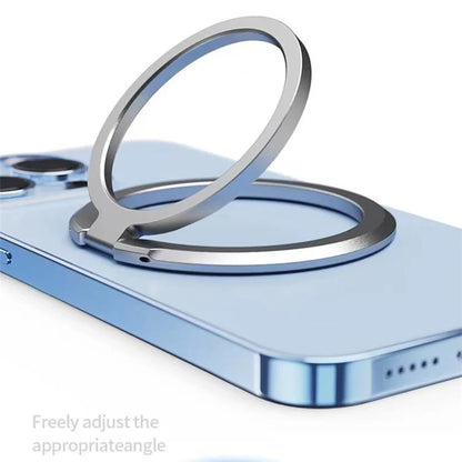 Magnetic Phone Back Ring Holder Kickstand Rotatable Alloy Finger Ring Grip Cellphone Stand