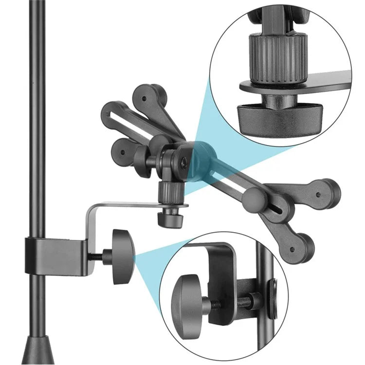 NEEWER NW-105 Tablet Clip for iPad 360 Degree Rotation Microphone Stand Bracket