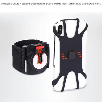 Detachable Armband Phone Holder Rotatable Gym Sports Wristband for 4-7.9-inch Universal Smartphone
