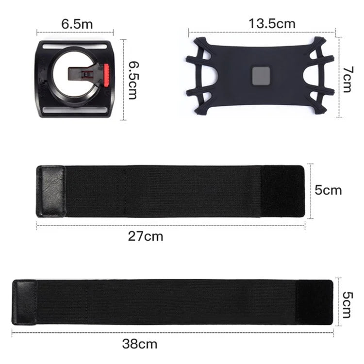 Detachable Armband Phone Holder Rotatable Gym Sports Wristband for 4-7.9-inch Universal Smartphone