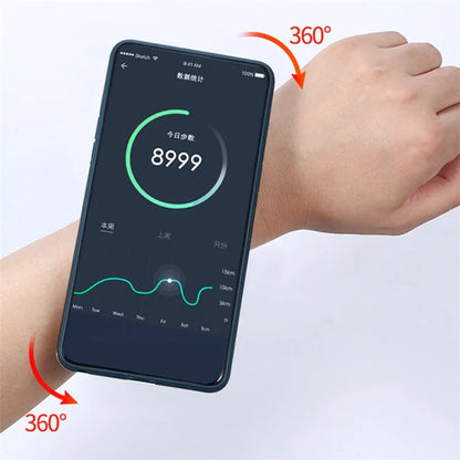 Detachable Lock Metal Buckle Rotatable Wrist Strap Phone Holder Outdoor Sports Armband for 4-7.9" Phones