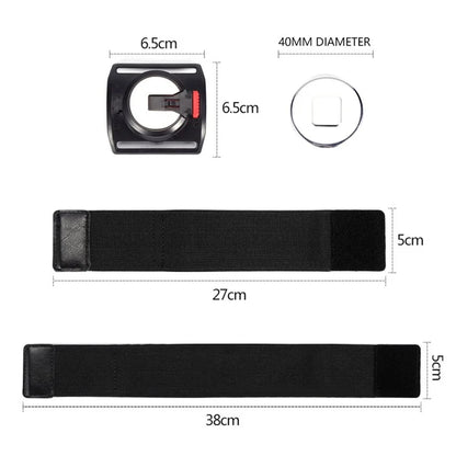 Detachable Lock Metal Buckle Rotatable Wrist Strap Phone Holder Outdoor Sports Armband for 4-7.9" Phones