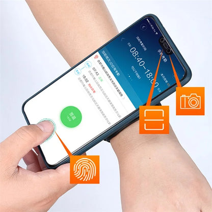 Detachable Lock Metal Buckle Rotatable Wrist Strap Phone Holder Outdoor Sports Armband for 4-7.9" Phones