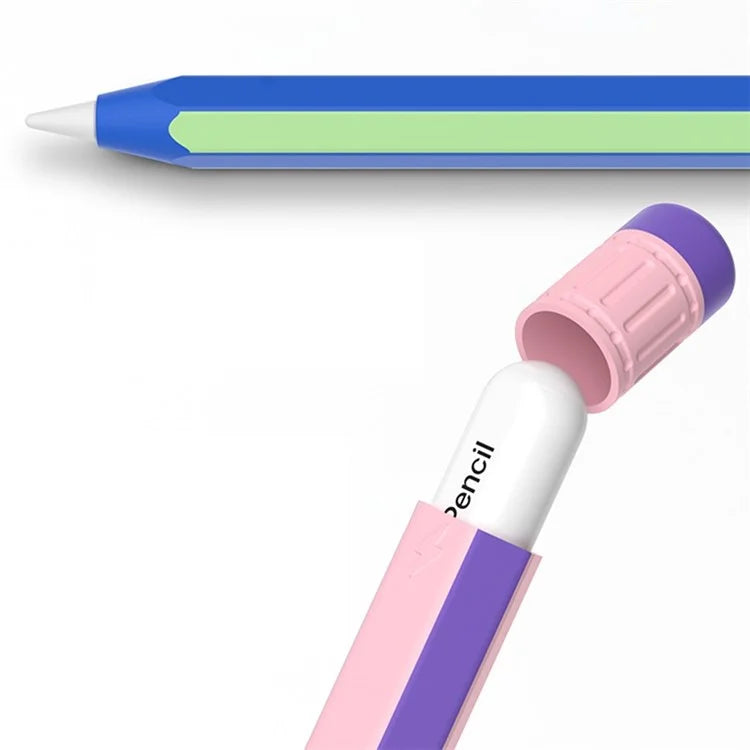 For Apple Pencil (2nd Generation) Stylus Pen Silicone Sleeve Dual Color Protective Cover