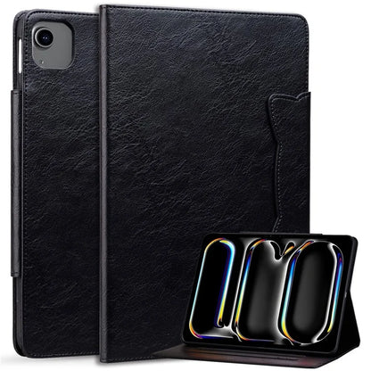 For iPad Air 13 (2024) Case Viewing Stand PU Leather Tablet Cover Cat-Shaped Magnetic Clasp