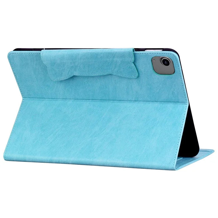 For iPad Air 13 (2024) Case Viewing Stand PU Leather Tablet Cover Cat-Shaped Magnetic Clasp