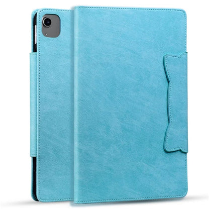 For iPad Air 13 (2024) Case Viewing Stand PU Leather Tablet Cover Cat-Shaped Magnetic Clasp