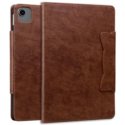 For iPad Air 13 (2024) Case Viewing Stand PU Leather Tablet Cover Cat-Shaped Magnetic Clasp