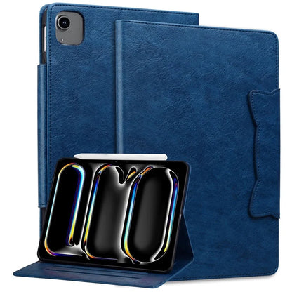 For iPad Air 13 (2024) Case Viewing Stand PU Leather Tablet Cover Cat-Shaped Magnetic Clasp