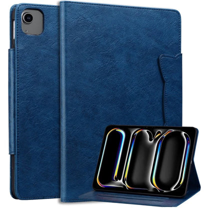 For iPad Air 13 (2024) Case Viewing Stand PU Leather Tablet Cover Cat-Shaped Magnetic Clasp