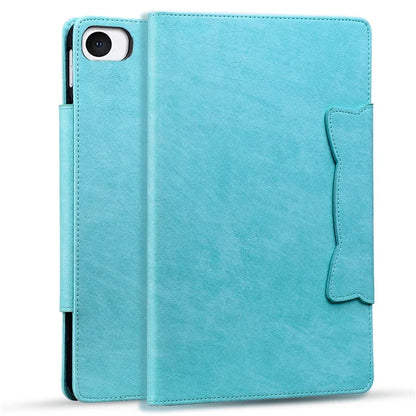 For iPad Mini / Mini 2 / mini 3 / mini 4 / mini (2019) 7.9 inch Case Cat-Shaped Magnetic Clasp Leather Business Cover