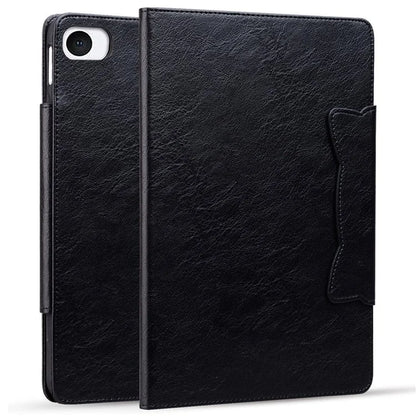 For iPad Mini / Mini 2 / mini 3 / mini 4 / mini (2019) 7.9 inch Case Cat-Shaped Magnetic Clasp Leather Business Cover