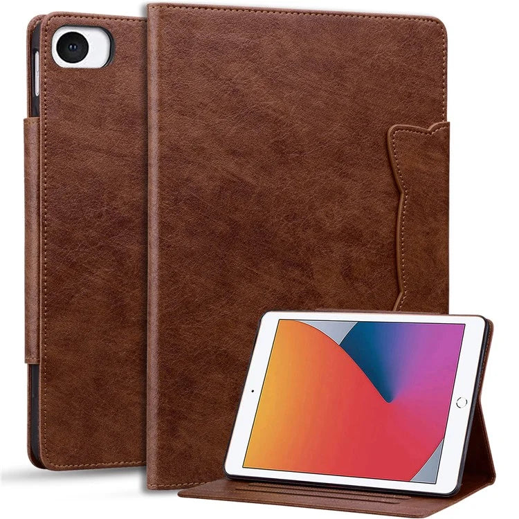 For iPad Mini / Mini 2 / mini 3 / mini 4 / mini (2019) 7.9 inch Case Cat-Shaped Magnetic Clasp Leather Business Cover