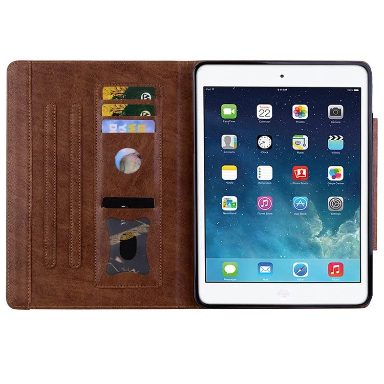 For iPad Mini / Mini 2 / mini 3 / mini 4 / mini (2019) 7.9 inch Case Cat-Shaped Magnetic Clasp Leather Business Cover