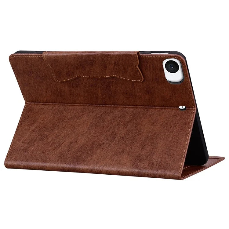 For iPad Mini / Mini 2 / mini 3 / mini 4 / mini (2019) 7.9 inch Case Cat-Shaped Magnetic Clasp Leather Business Cover