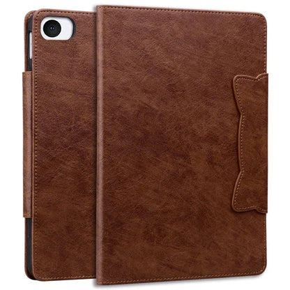 For iPad Mini / Mini 2 / mini 3 / mini 4 / mini (2019) 7.9 inch Case Cat-Shaped Magnetic Clasp Leather Business Cover