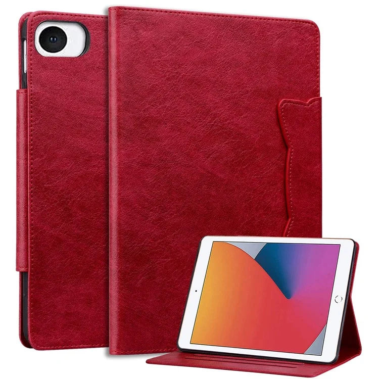 For iPad Mini / Mini 2 / mini 3 / mini 4 / mini (2019) 7.9 inch Case Cat-Shaped Magnetic Clasp Leather Business Cover