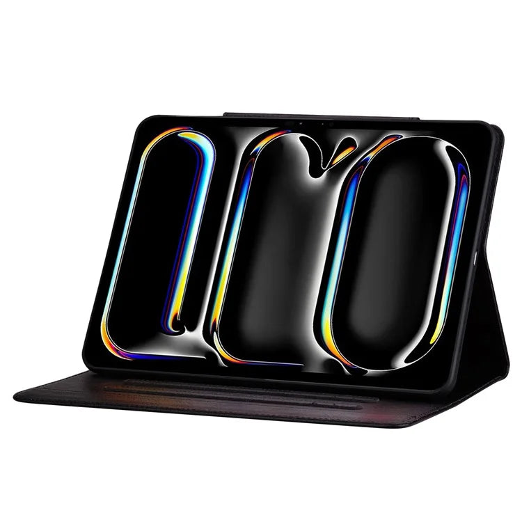 For iPad 10.9 (2022) Case Leather Business Folio Tablet Cover Cute Cat-Shaped Magnetic Clasp