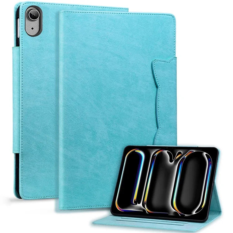 For iPad 10.9 (2022) Case Leather Business Folio Tablet Cover Cute Cat-Shaped Magnetic Clasp