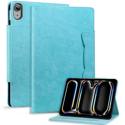 For iPad 10.9 (2022) Case Leather Business Folio Tablet Cover Cute Cat-Shaped Magnetic Clasp