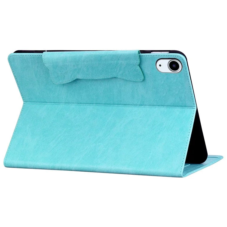For iPad 10.9 (2022) Case Leather Business Folio Tablet Cover Cute Cat-Shaped Magnetic Clasp