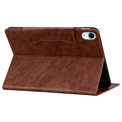 For iPad 10.9 (2022) Case Leather Business Folio Tablet Cover Cute Cat-Shaped Magnetic Clasp