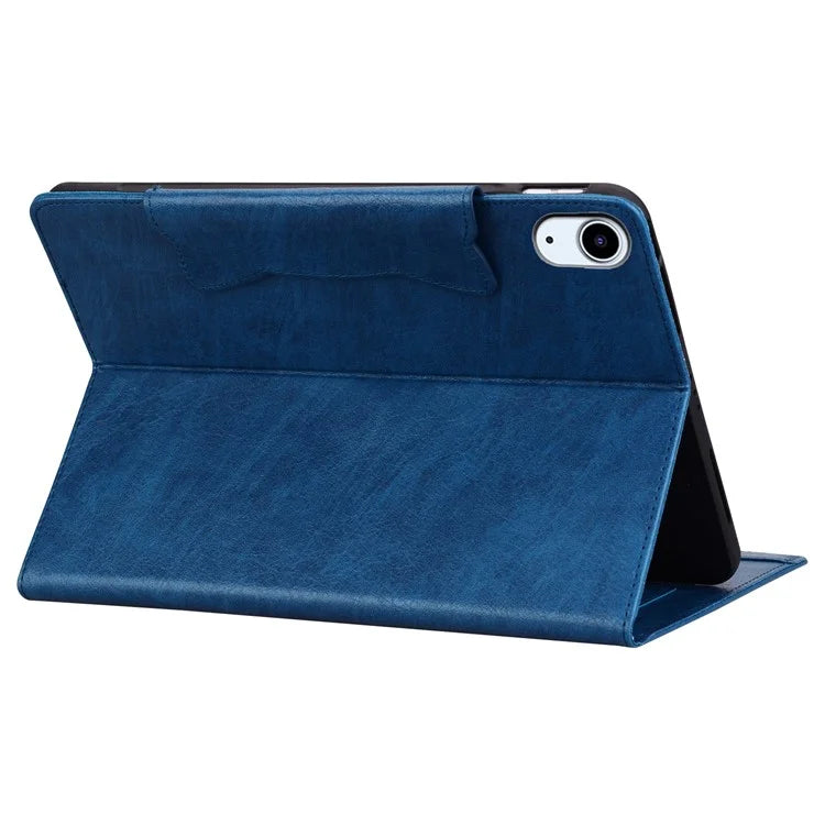 For iPad 10.9 (2022) Case Leather Business Folio Tablet Cover Cute Cat-Shaped Magnetic Clasp